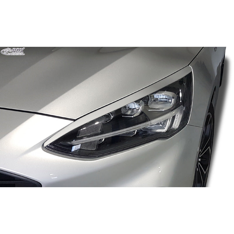 RDX Racedesign, kryty světlometů, pasuje na Ford Focus IV Hatchback/Wagon/Sedan 2018-2022 (ABS)