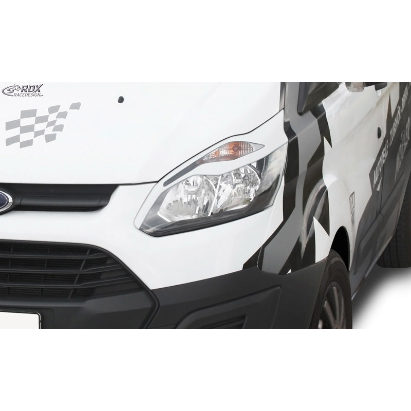 RDX, Øjenskygge, ABS Blank Hvid, passer til Ford Transit Custom & Tourneo Custom (2012-2018)