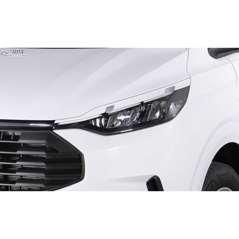 RDX, Cejas de faro, ABS blanco brillante, compatible con Ford Transit Custom & Tourneo Custom (V710) (2023-)
