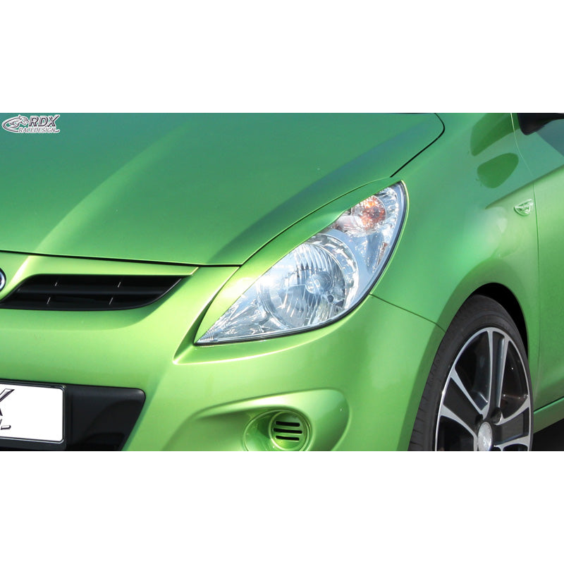 RDX Racedesign, kryty světlometů, vhodné pro Hyundai i20 PB/PBT 2008-2012 (ABS)