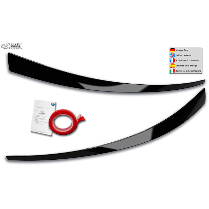 RDX Racedesign, Headlight Eyelids, Fits Hyundai i30 2017-2021 (ABS Gloss Black)