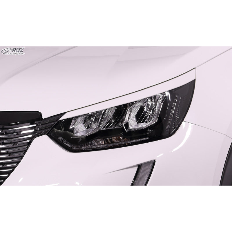 RDX Racedesign, stínítka světlometů, pasuje na Peugeot 208 II & 2008 II 2019- (ABS)