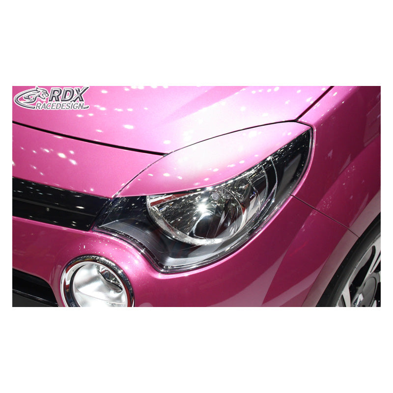 RDX Racedesign, sopracciglia fari, adatte a Renault Twingo II Facelift 2012-2014 (ABS)