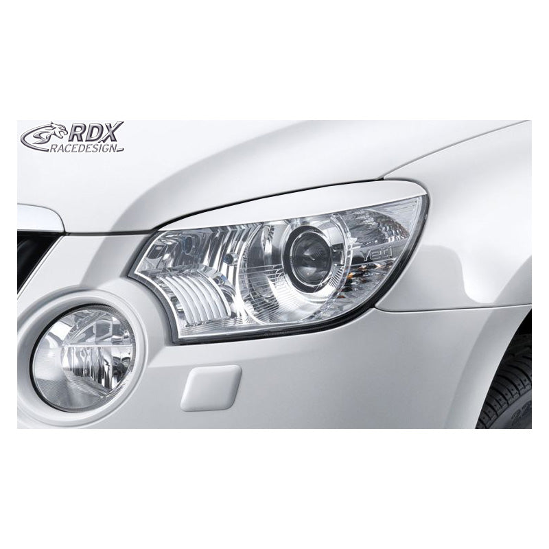 RDX Racedesign, sopracciglia fari, compatibili con Skoda Yeti 2009-2013 (ABS)
