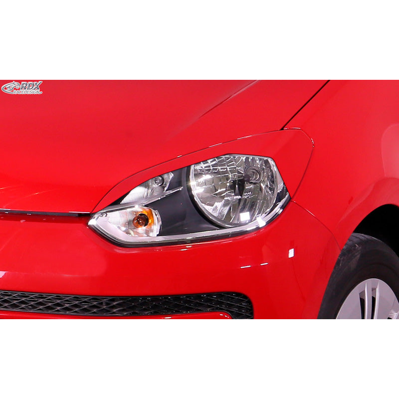 RDX Racedesign, Cejas de faros, para Volkswagen Up! 2011- (ABS)
