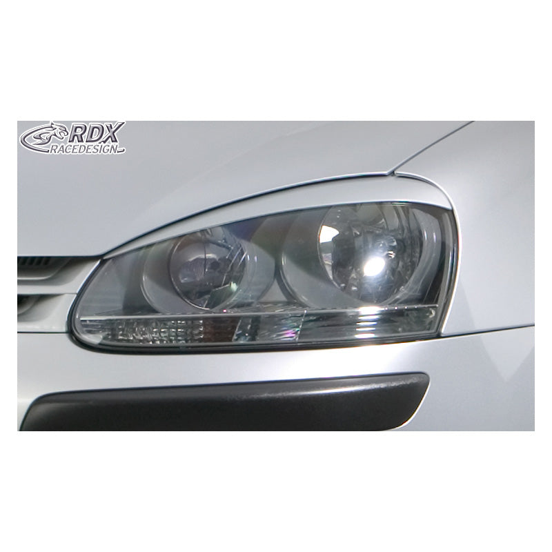 RDX Racedesign, Sopracciglia fari, Nero, si adatta a Volkswagen Golf V (2003-2008) & Jetta (2005-2010), omologato TÜV
