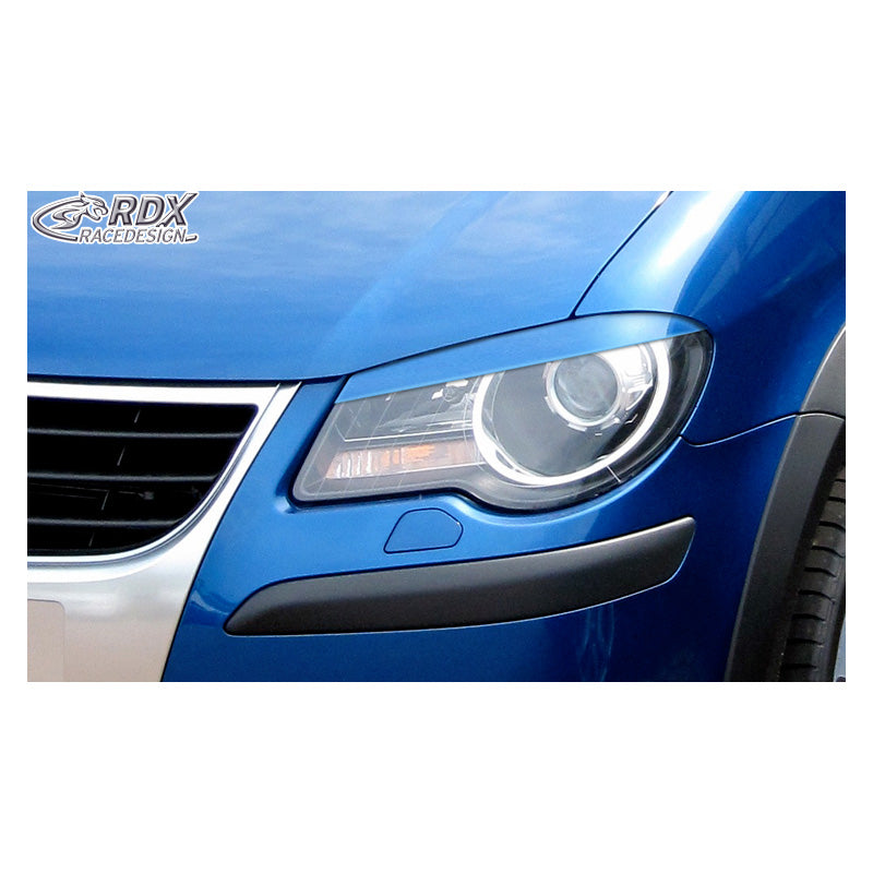 RDX Racedesign, sopracciglia fari, compatibili con Volkswagen Touran 1T Facelift 2006-2011 (ABS)