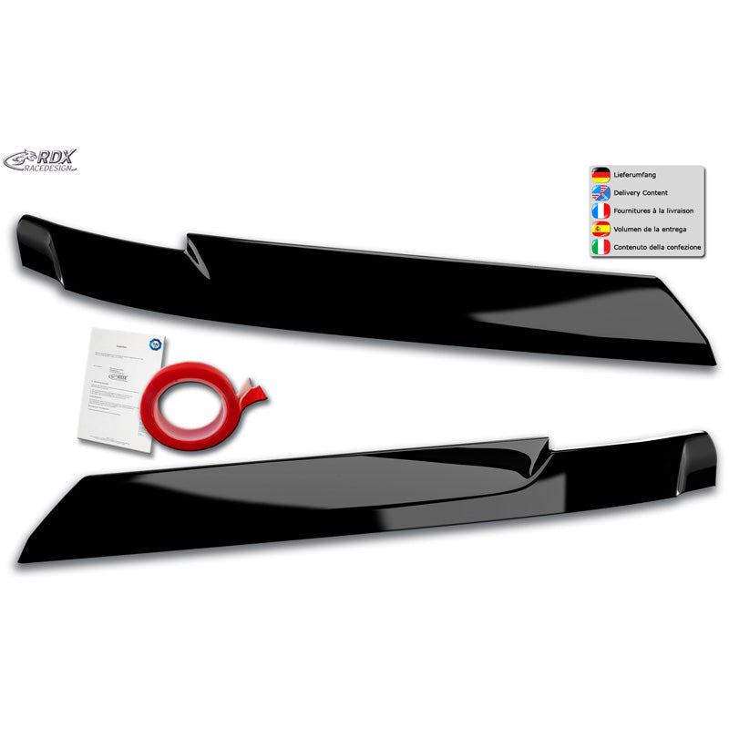RDX Racedesign, koplampranden, past op Volkswagen Crafter & MAN TGE 2017- (ABS glanzend zwart)