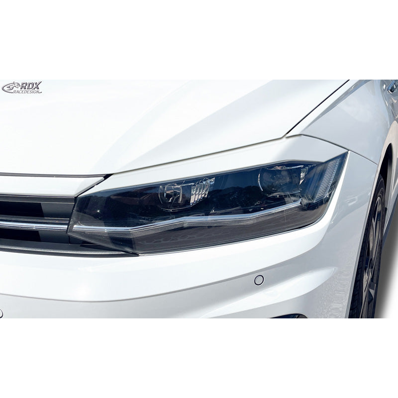 RDX Racedesign, mračítka světlometů, vhodné pro Volkswagen Polo (AW) 2017- (ABS)