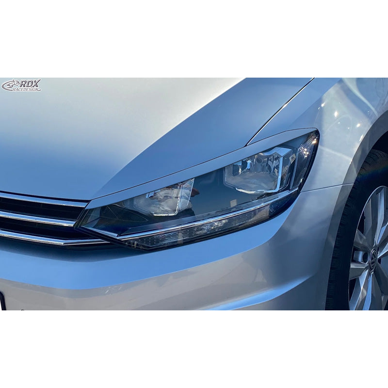 RDX Racedesign, kryty světlometů, vhodné pro Volkswagen Touran (5T) 2015- (Halogen) (ABS)