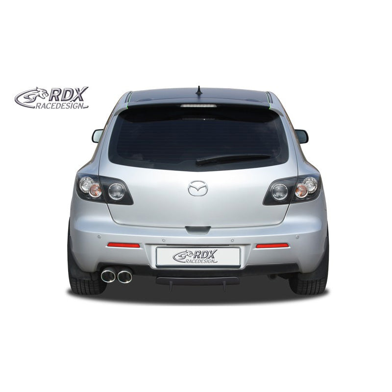 RDX Racedesign, achterbumperlip 'Diffusor U-Diff', past op Mazda 3 (BK) FL 2006-2009 (PU)