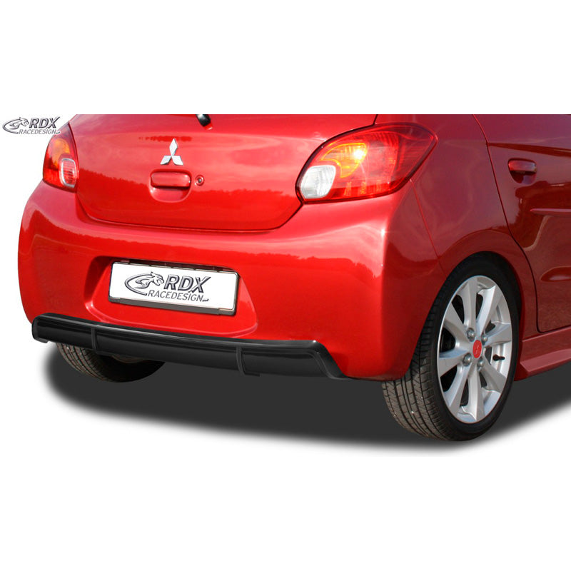 RDX Racedesign, Rear bumper skirt 'Diffusor', passer til Mitsubishi Spacestar 2012-2016 (ABS glossy black)