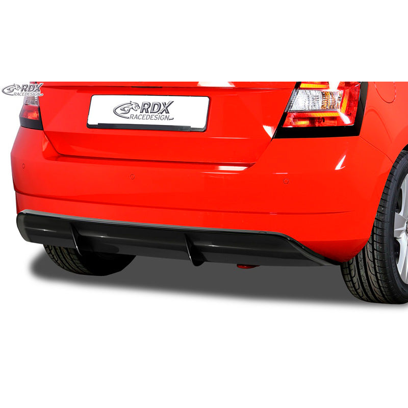 RDX Racedesign, jupe de pare-chocs arrière « Diffusor », convient pour Skoda Fabia III HB (NJ) 2014- (ABS noir brillant)
