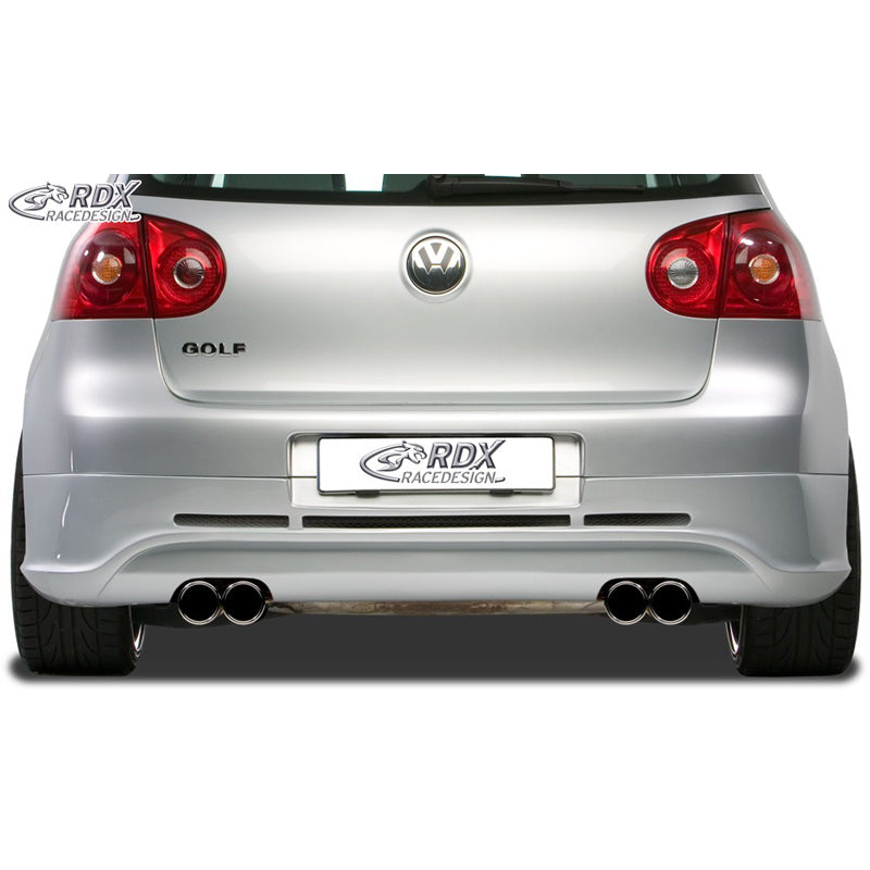RDX Racedesign, spoiler inferiore paraurti posteriore, adatto a Volkswagen Golf V GTI/R Hatchback 3/5 porte 2003-2008 (scarico sinistra/destra) escl. Variant/Plus (ABS)