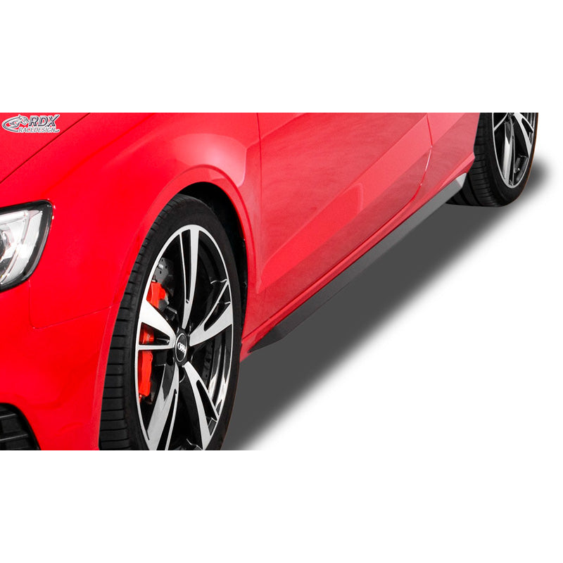 RDX Racedesign, boční prahy 'Slim', vhodné pro Audi A3 (8V7) Cabrio 2013- (ABS lesklá černá)