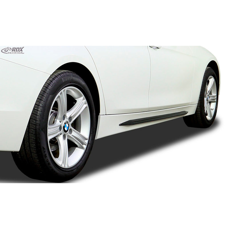 RDX Racedesign, Side skirts 'Slim', fits BMW 3-Series F30/F31 2012- (ABS glossy black)