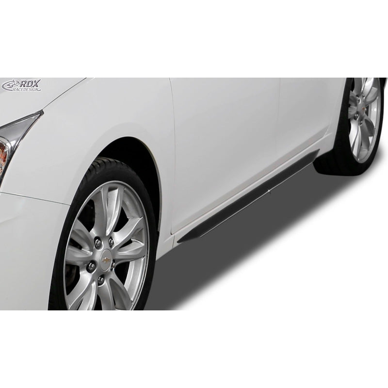 RDX Racedesign, minigonne laterali "Slim", adatte a Chevrolet Cruze 2009-2015 (ABS nero lucido)