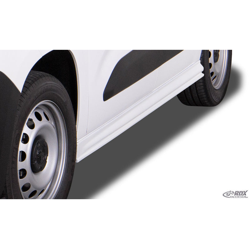 RDX Racedesign, progi boczne, pasują do Citroën Berlingo / Peugeot Partner & Rifter / Opel Combo / Toyota ProAce City & ProAce City Verso 2018- 'Edition' (ABS)