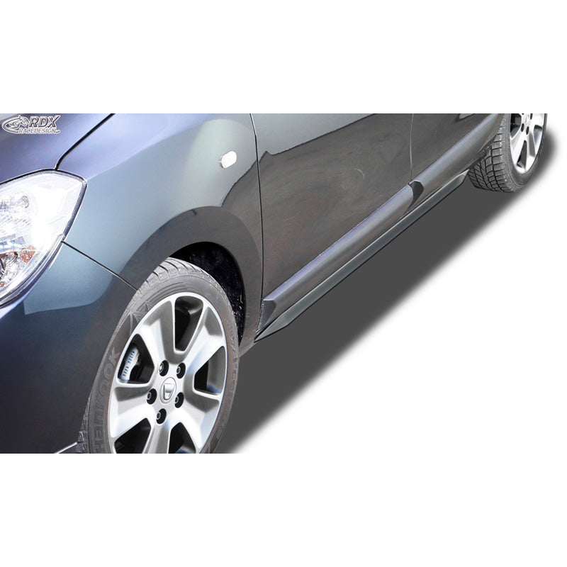 RDX Racedesign, progi boczne 'Slim', pasuje do Dacia Lodgy (ABS błyszcząca czerń)
