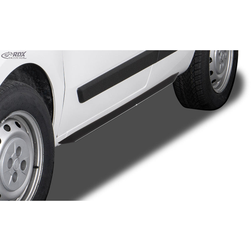 RDX Racedesign minigonne laterali 'Slim' adatte a Fiat Qubo & Fiorino (225) 2016-2024 (ABS nero lucido)
