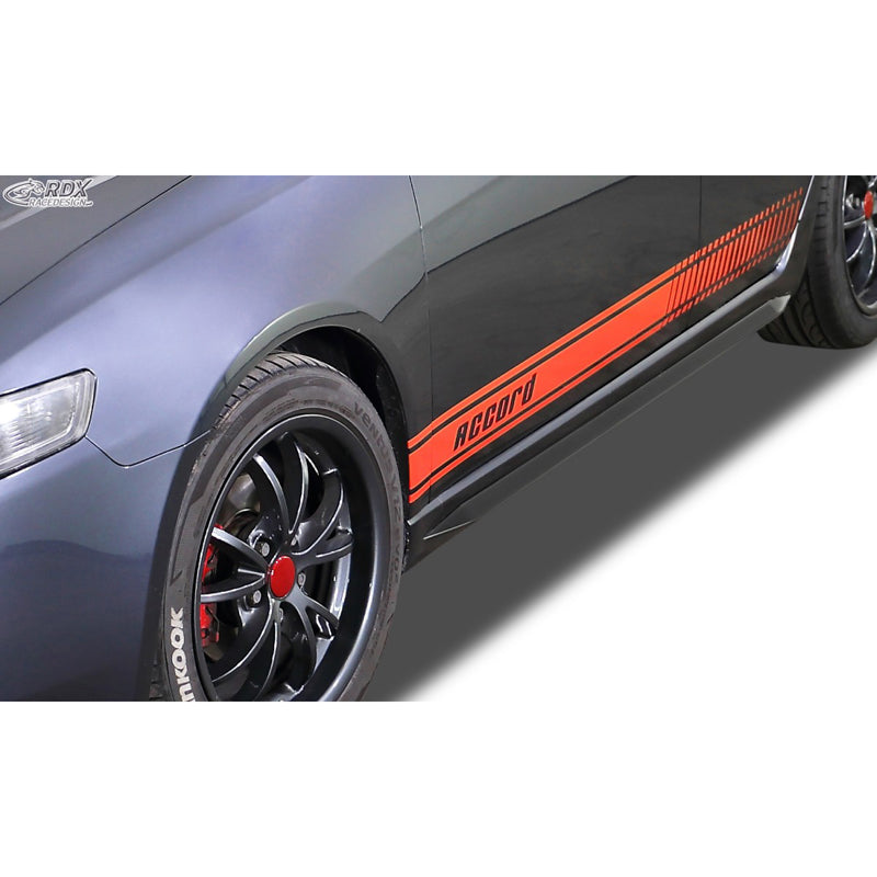 RDX Racedesign, taloneras laterales 'Slim', para Honda Accord Sedan/Tourer 2003-2008 (ABS negro brillante)