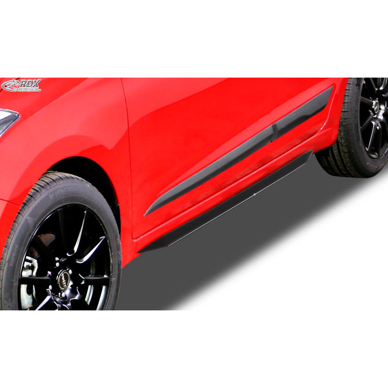 RDX Racedesign, boční prahy 'Slim', pasuje na Hyundai i20 GB 2014- (ABS lesklá černá)