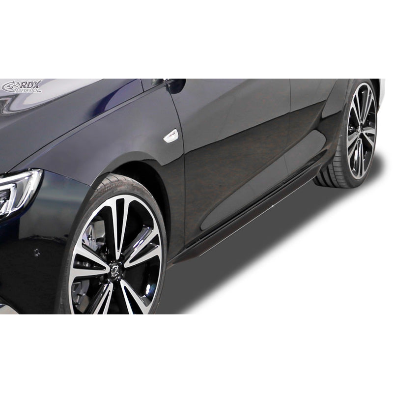 RDX Racedesign, faldones laterales 'Slim', compatible con Opel Insignia B 2017- Grand Sport/Sportstourer incl. OPC (ABS glossy black)