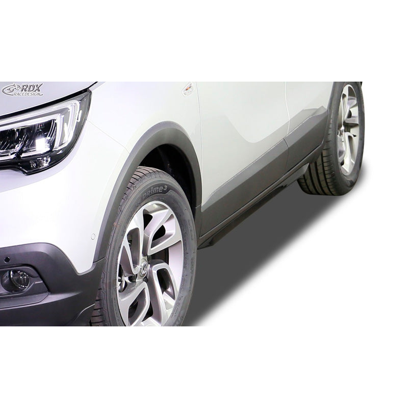 RDX Racedesign, boční prahy 'Slim', vhodné pro Opel Crossland 2017- (ABS lesklá černá)