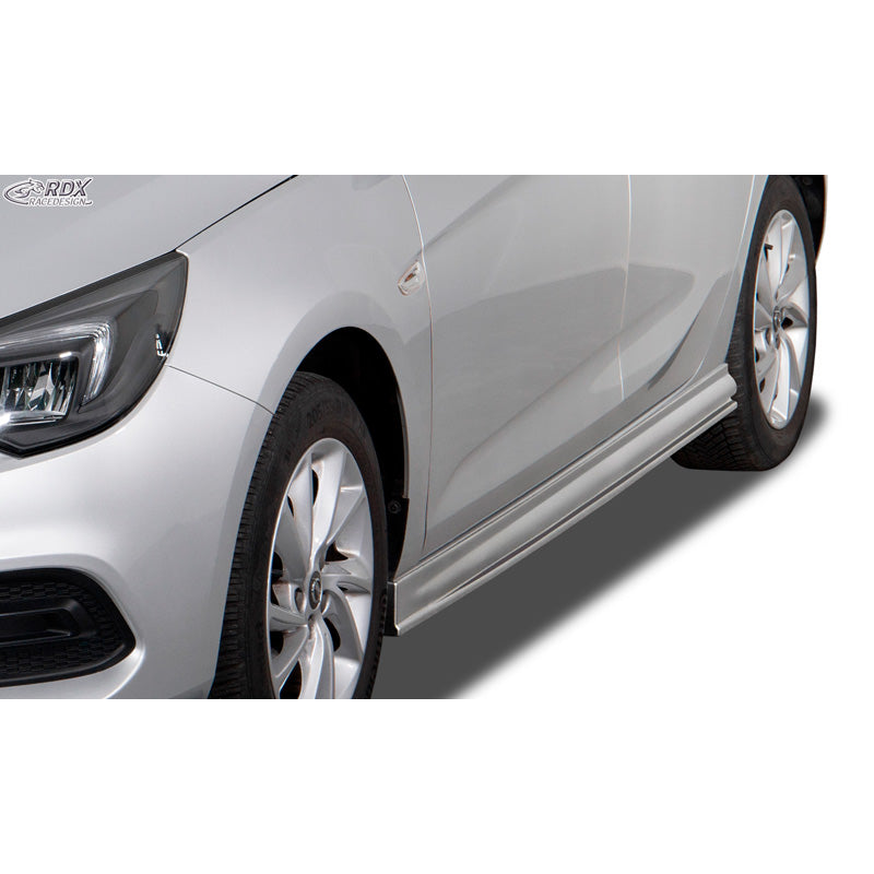 RDX Racedesign, side skirts, fits Opel Astra K HB 2015-2021 'Edition' (ABS)