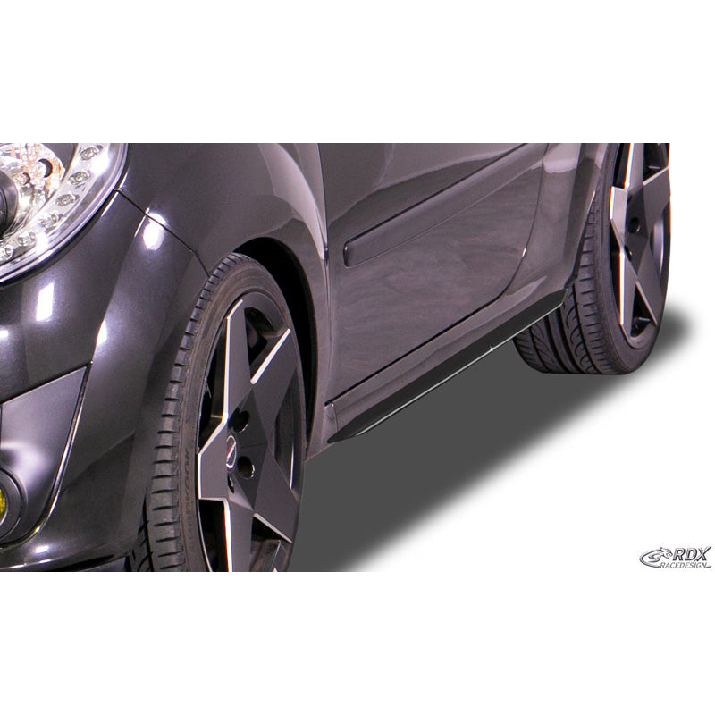RDX Racedesign, Sideskørter, passer til Renault Twingo II 2007-2014 'Slim' (ABS)
