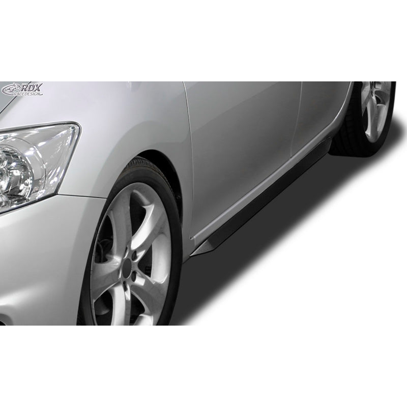 RDX Racedesign, faldones laterales 'Slim', compatibles con Toyota Auris E150 2007-2012 (ABS negro brillante)