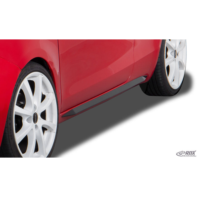 RDX, Sideskørter 'Slim', ABS blank sort, sæt af 2, passer til Toyota Yaris P9 (2005-2011)