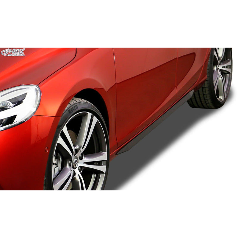 RDX Racedesign, jupes latérales 'Slim', compatibles avec Volvo V40 2012- (ABS noir brillant)