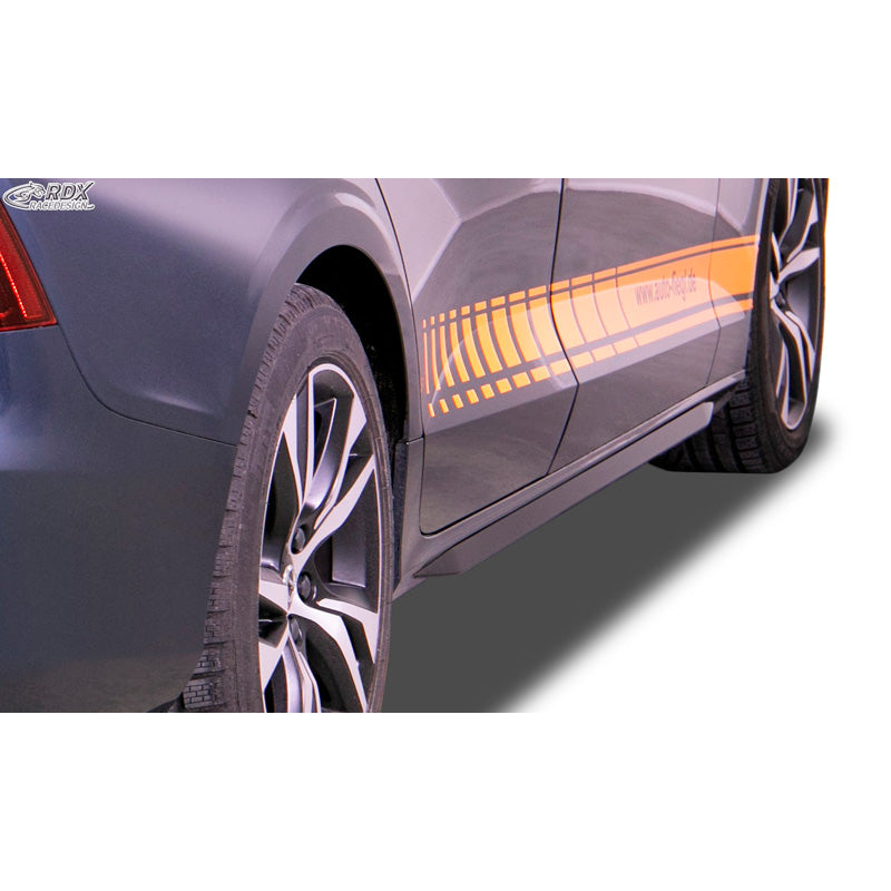 RDX Racedesign, minigonne laterali 'Slim', adatte a Volvo S60 & V60 II 2018- (ABS nero lucido)
