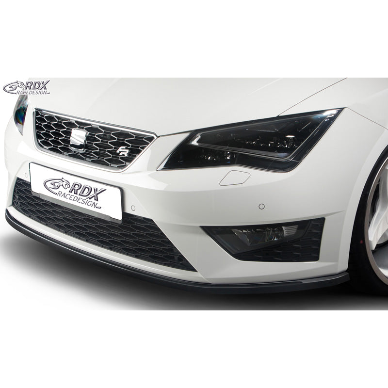RDX Racedesign, spoiler delantero, compatible con Seat Leon 5F SC/5-doors/ST FR/Cupra 2013-2020 (ABS negro brillante)