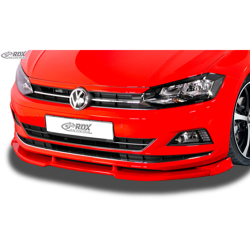 RDX Racedesign, przedni spoiler Vario-X, pasuje do Volkswagen Polo (2G/AW) 2017- z wyłączeniem R-Line/GTi (PU)