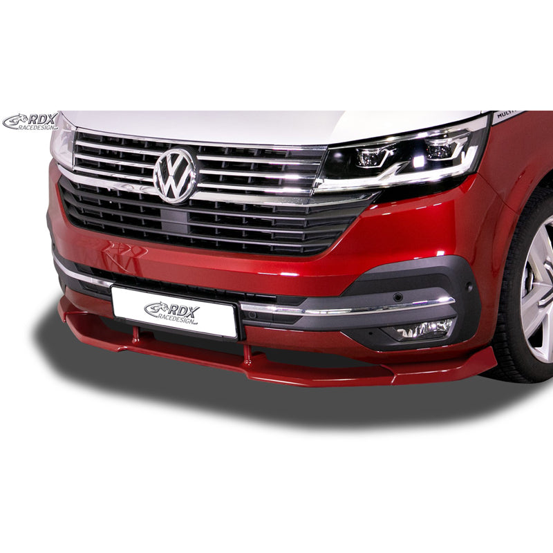 RDX Racedesign, przedni spoiler Vario-X, pasuje do Volkswagen Transporter T6 Facelift (T6.1) 2019- (malowany i niemalowany zderzak) (PU)