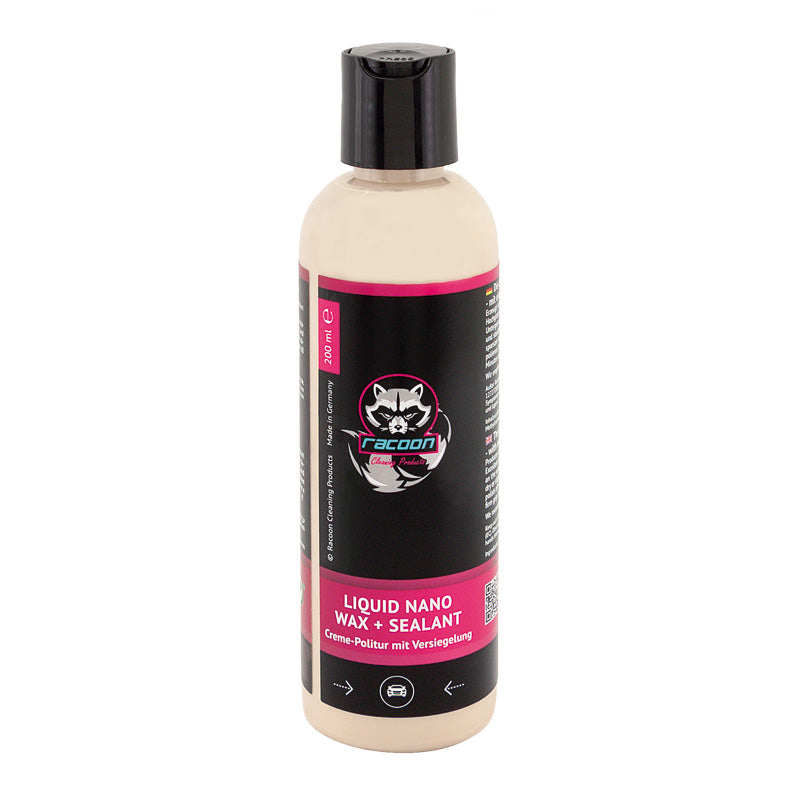 Racoon, LIQUID NANO VAX + FORSEGLING - Højglans Polermiddel - 200ml