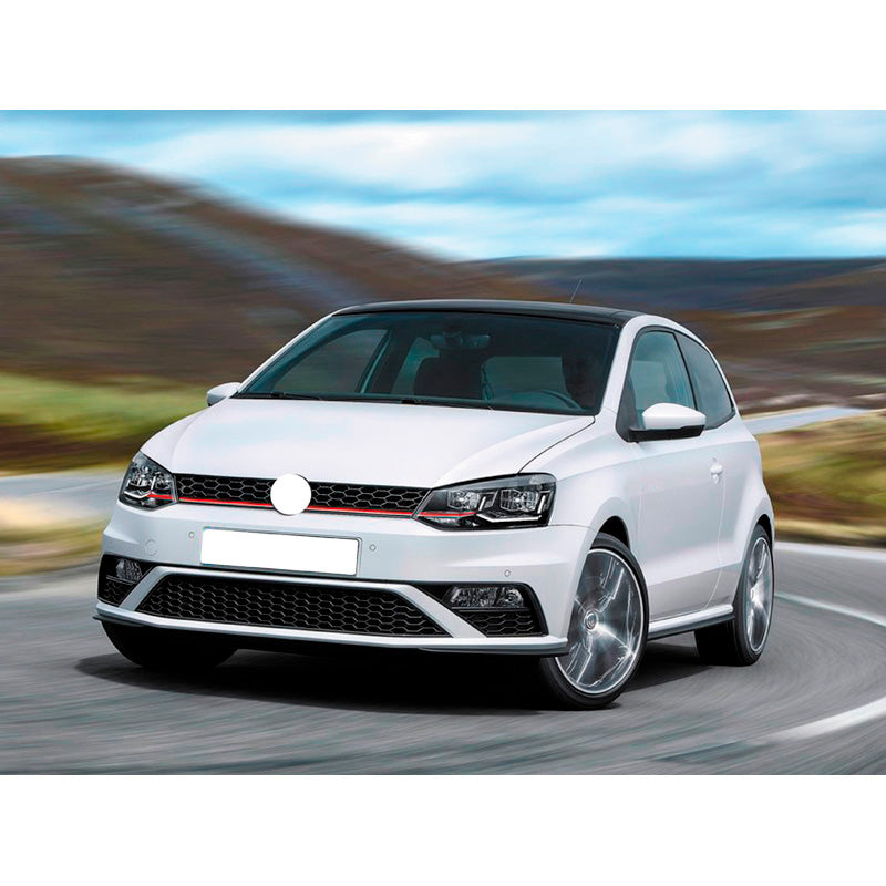 AutoStyle, paragolpes delantero estilo GTi para Volkswagen Polo 6C 2014- - sin color, incl. rejilla y faros antiniebla