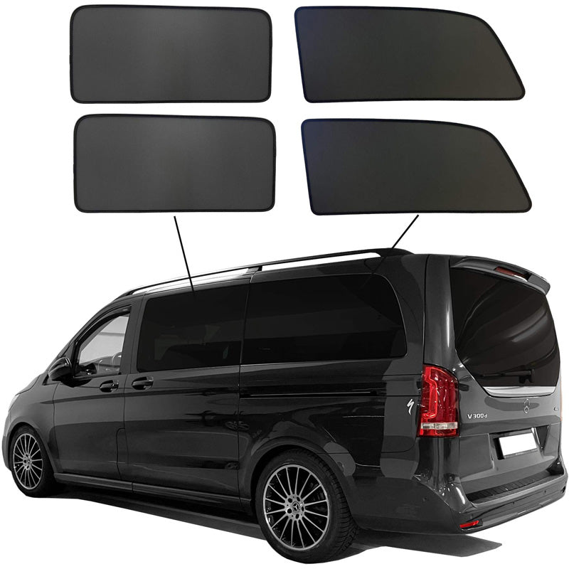 SunClip, tendina parasole e protezione della privacy, adatto a Mercedes V-Class W447 (passo lungo) 2014-2024 senza finestrini apribili
