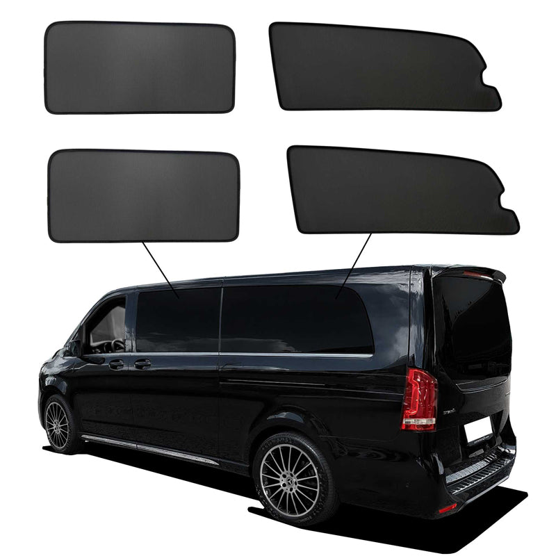 SunClip, cortinilla solar y protección solar, compatible con Mercedes V-Class W447 (distancia entre ejes extra larga) 2014-2024 sin ventanillas abatibles