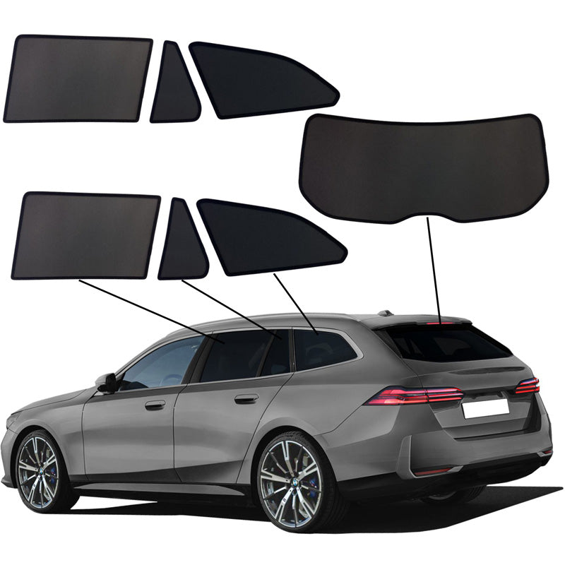SunClip, tendina parasole e privacy, adatta per BMW 5-Series G61 Touring 2024- incl. i5
