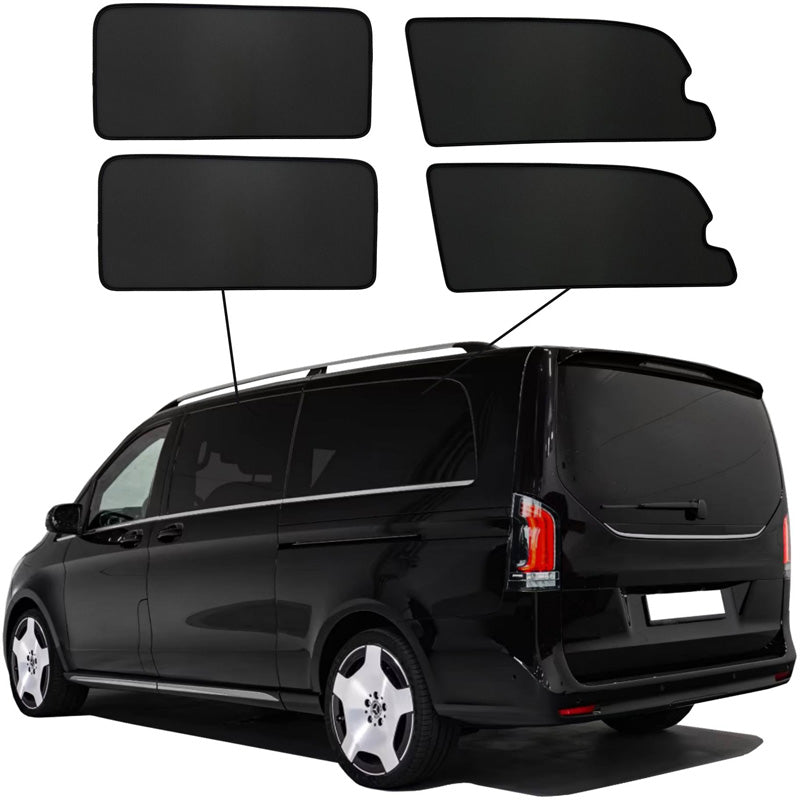 SunClip, tendina parasole e protezione della privacy, adatto per Mercedes V-Class W447 (passo lungo) Facelift (2024-) con finestre a compasso