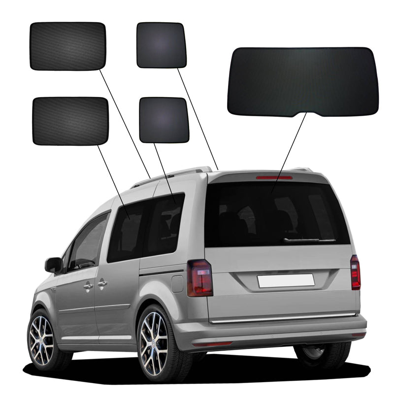 SunClip, roleta przeciwsłoneczna i ochrona prywatności, pasuje do Volkswagen Caddy IV Variant 5-drzwiowy (2015-2020)