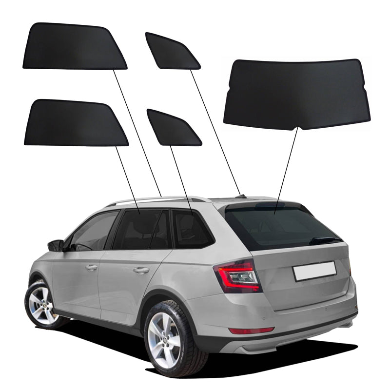 SunClip, cortinilla solar y protección solar, compatible con Skoda Fabia III (NJ5) familiar (2014-2022)