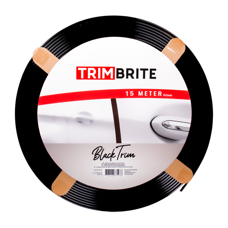 Trimbrite, samolepicí dekorativní páska - černá - 15 metrů - U-profil 8x5mm