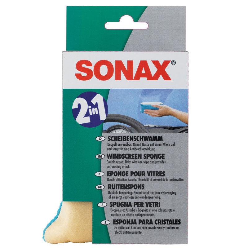 SONAX, houbička na mytí oken s účinkem proti zamlžování - suchá utěrka