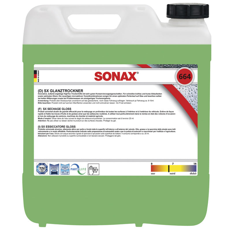 SONAX, Carnauba Gloss osušovač 10 l