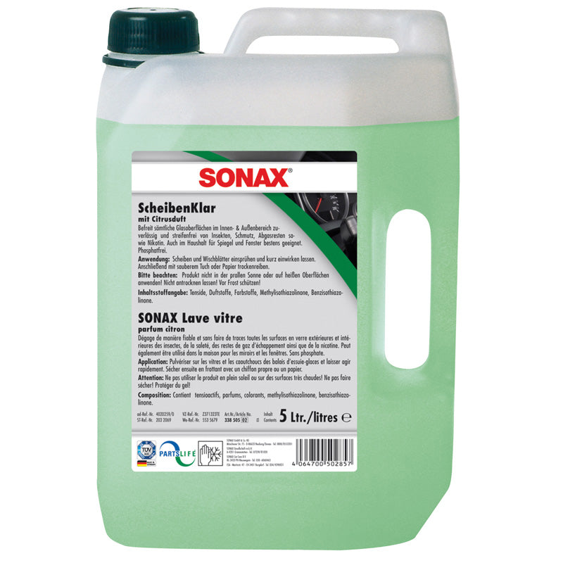SONAX, Čistič skel a světlometů 5L - Odpuzuje hmyz a nečistoty