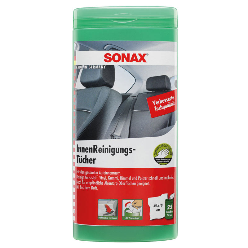 SONAX, Salviette detergenti per interni auto - 25 pz.